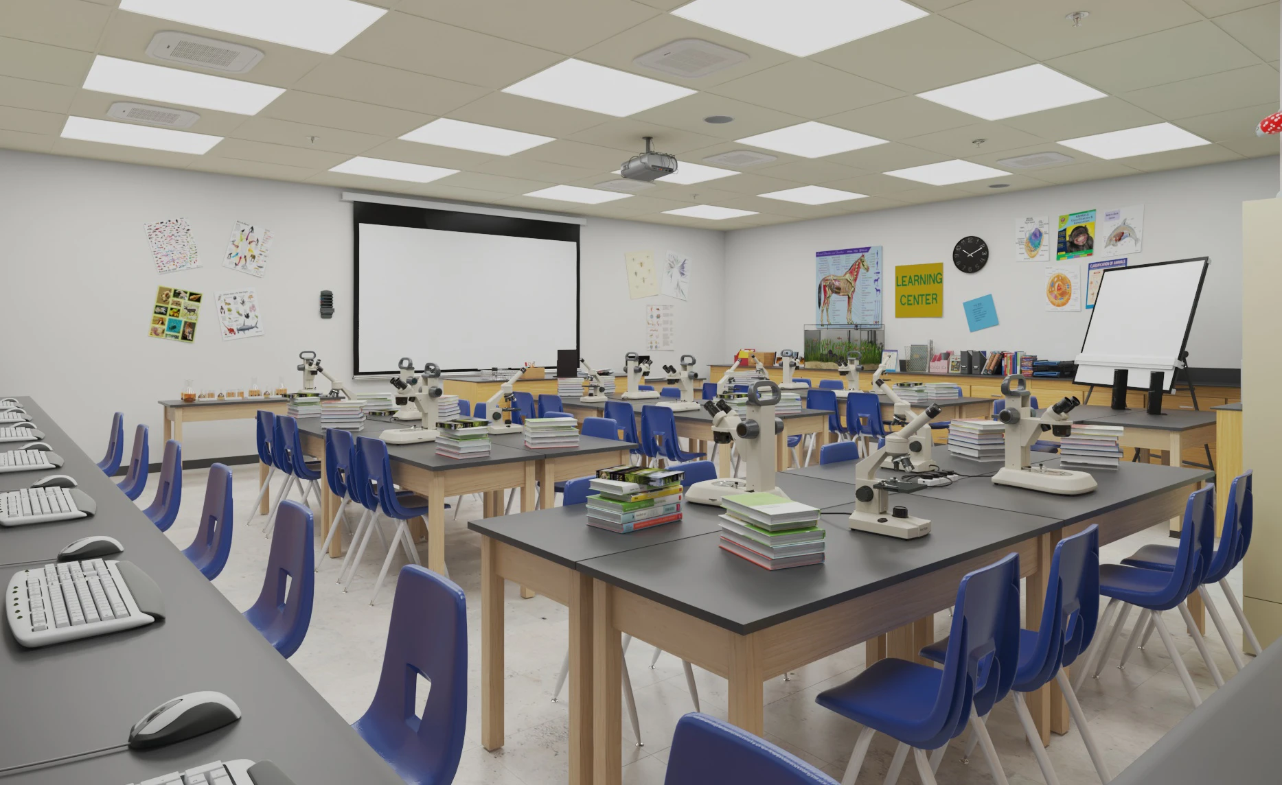 Detail School Science Laboratory Interior Architecture 3D Model_09